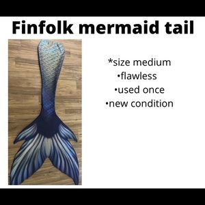 Finfolk Black Dahlia mermaid tail. Size medium.